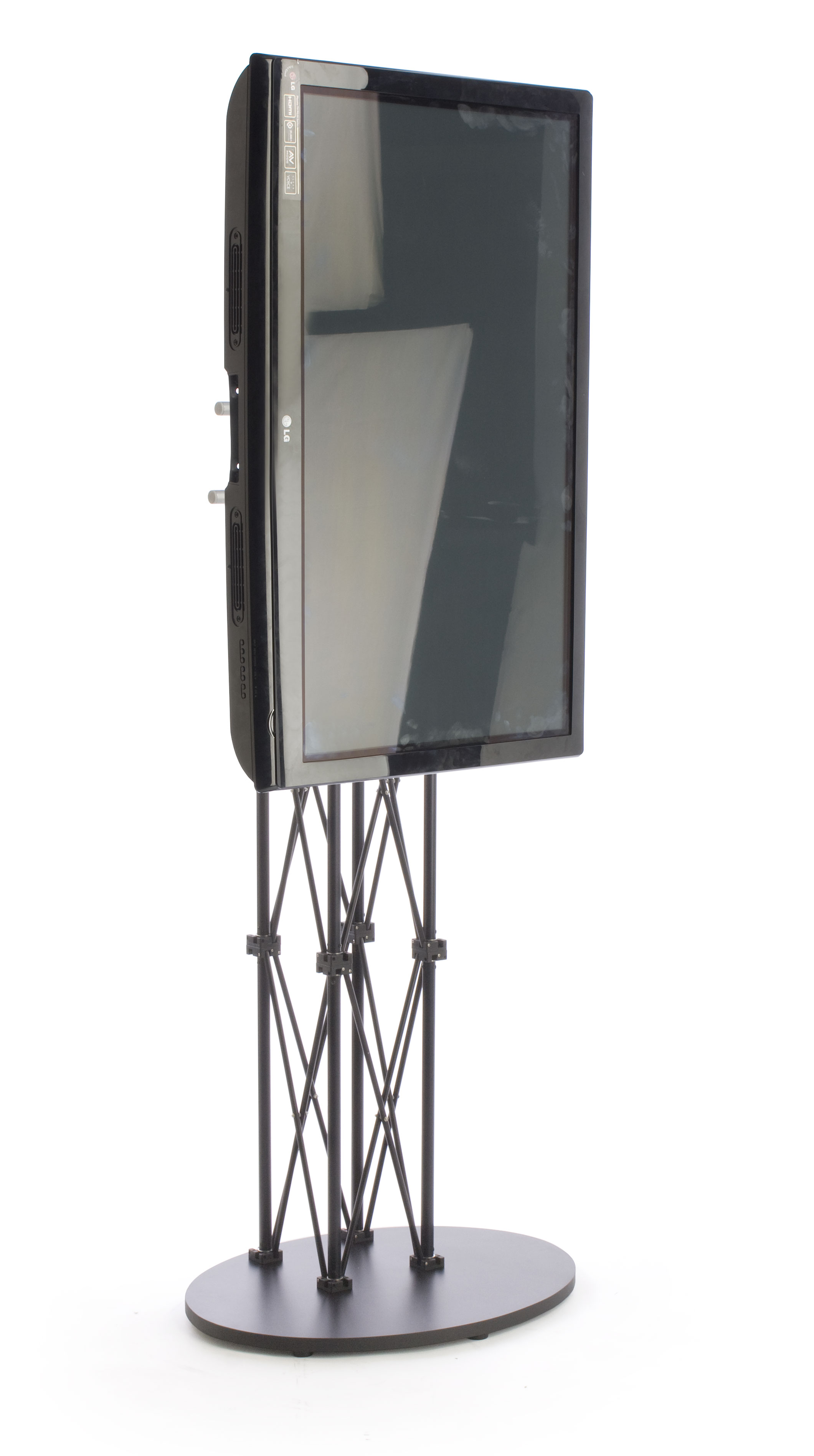 LCD TV Stands | Black Truss Racks for Trade Shows | Displays2Go