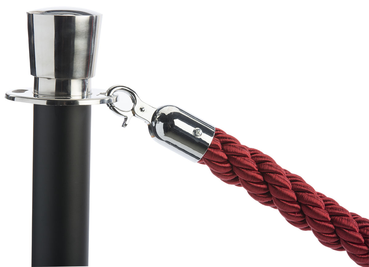 Homemade Red Vip Ropes Red VIP Rope | Stanchions with Twisted Nylon Cables | Displays2Go