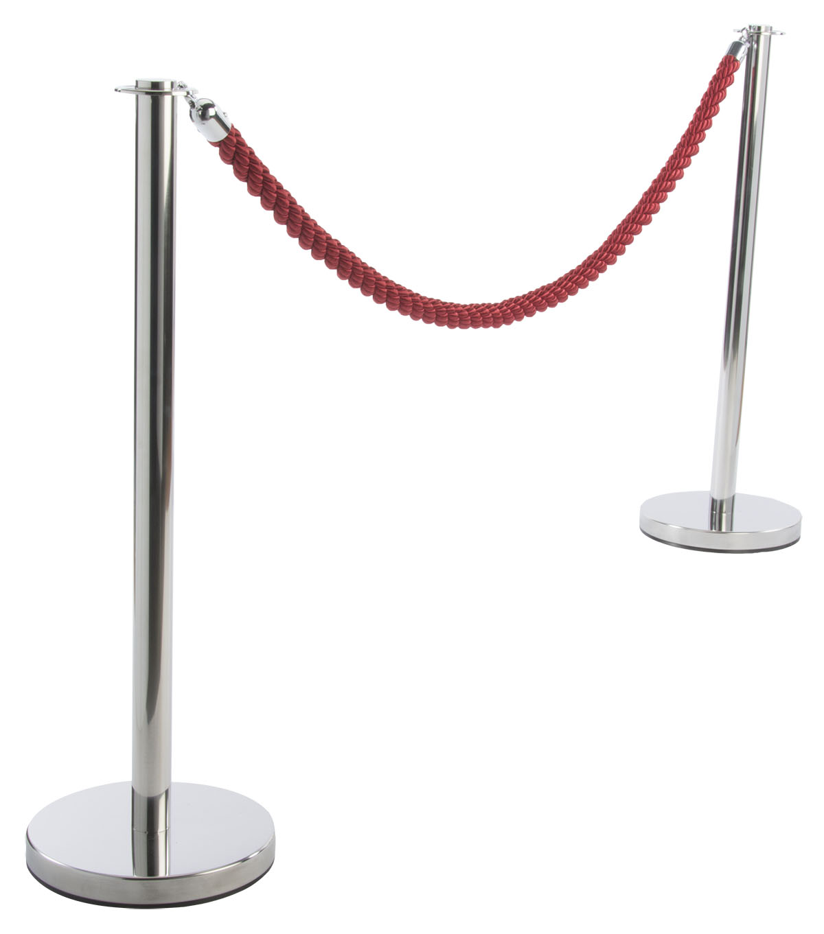 Read Theater Ropes Red Theater Rope | Chrome Crowd Control Posts | Displays2Go