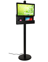 Digital charging station with 6 cables and 27" LCD screen