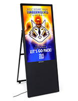 Digital A-frame sandwich board with 43" non-touch screen