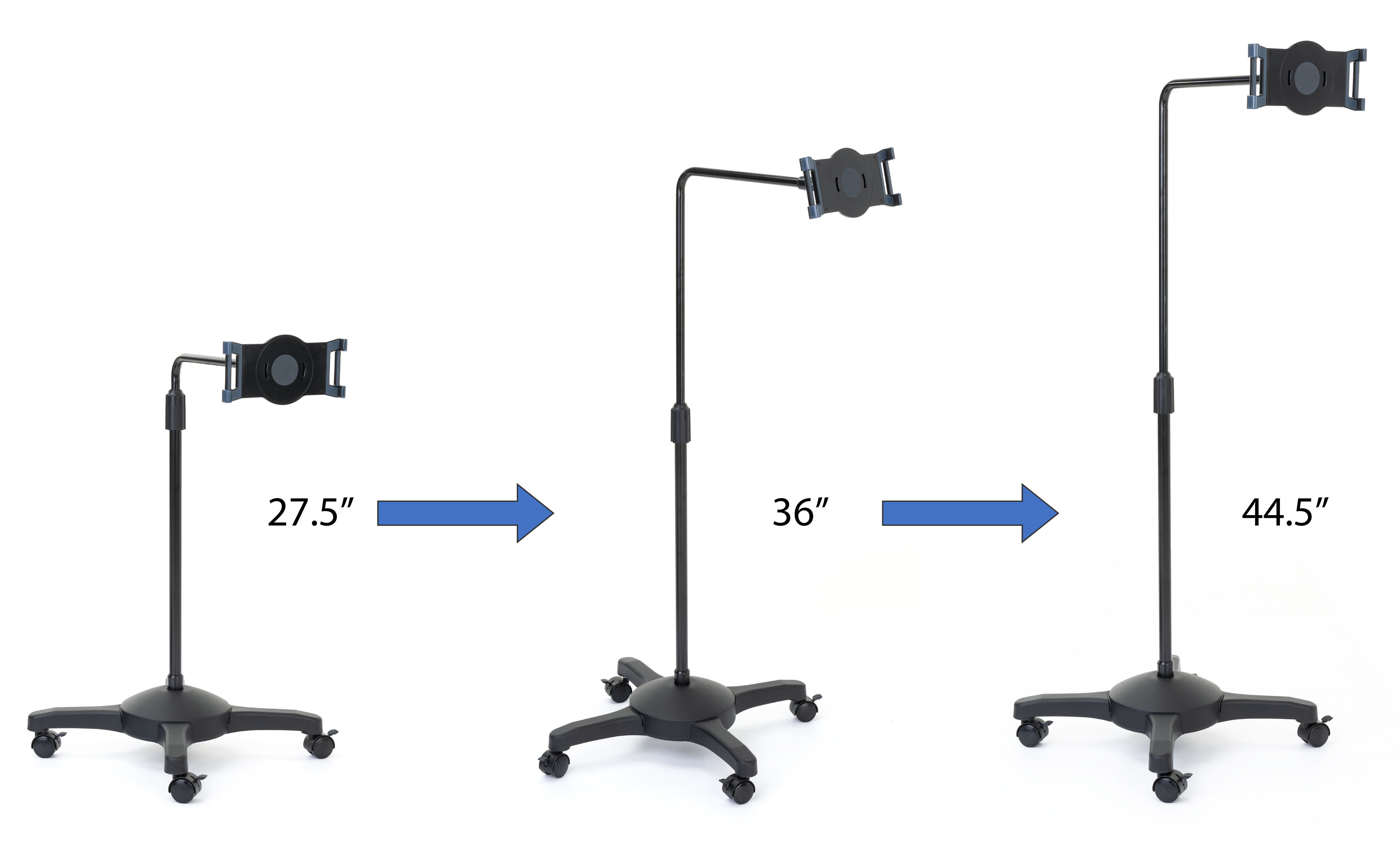 Alignment Rack Tablet L-arm Adjustable Tablet Holder with Wheels| Aidata Lounge Stand ...