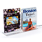 Countertop digital sign display with magazine holder 11" x for 8.5" catalogs