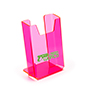 Neon custom pink trifold display stand 