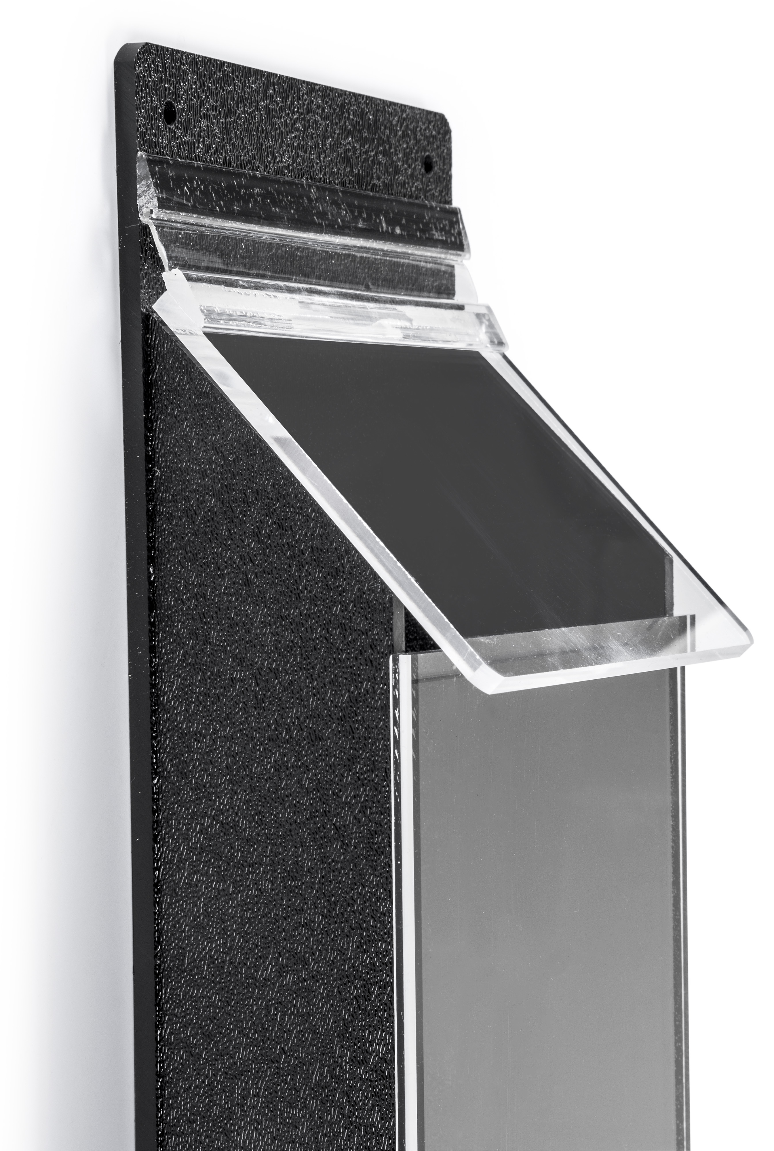 3-Pocket Outdoor Acrylic Brochure Wall Rack, Custom Printed, Clear - Multiple Sizes - Image 3