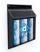 Personalized outdoor tri-fold flip top printed brochure box