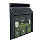 Waterproof outdoor 3-pocket trifold flip-top printed brochure box