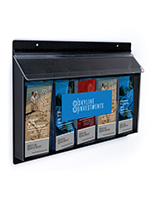 5-Pocket waterproof printed realtor style outdoor flyer dispenser rack