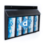 5-Pocket waterproof printed realtor style outdoor flyer dispenser rack