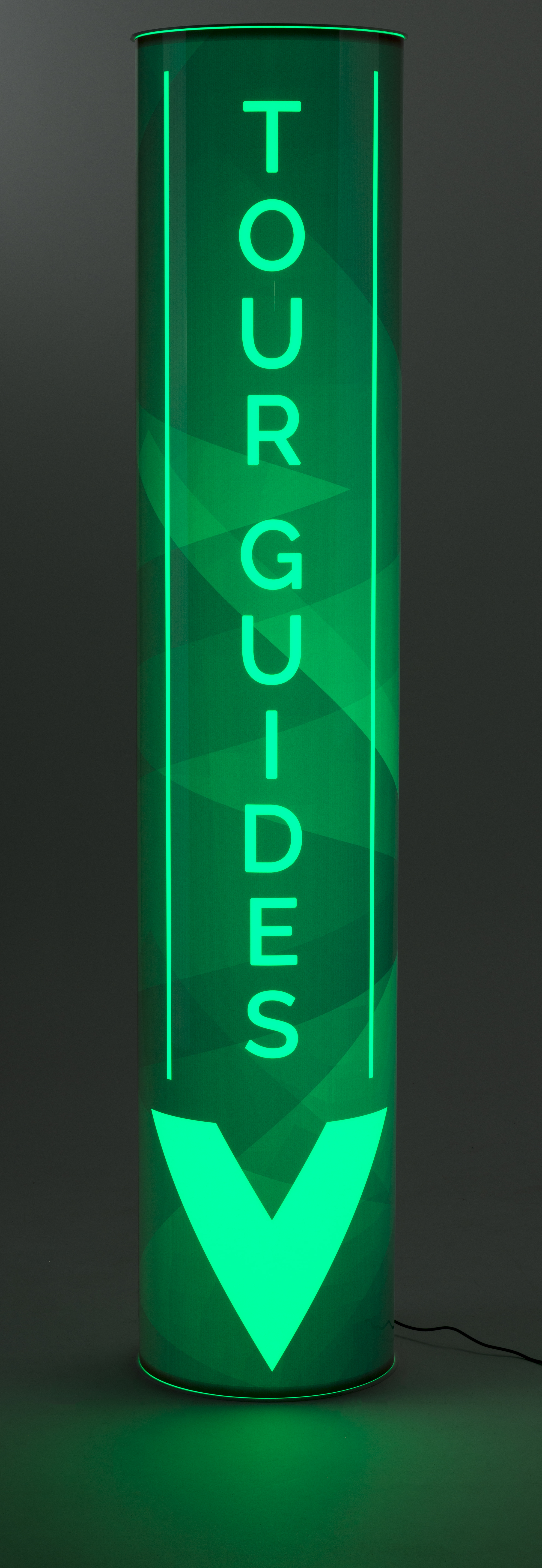 Custom Portable Illuminated Pillar Sign | 60” Cylindrical Tower