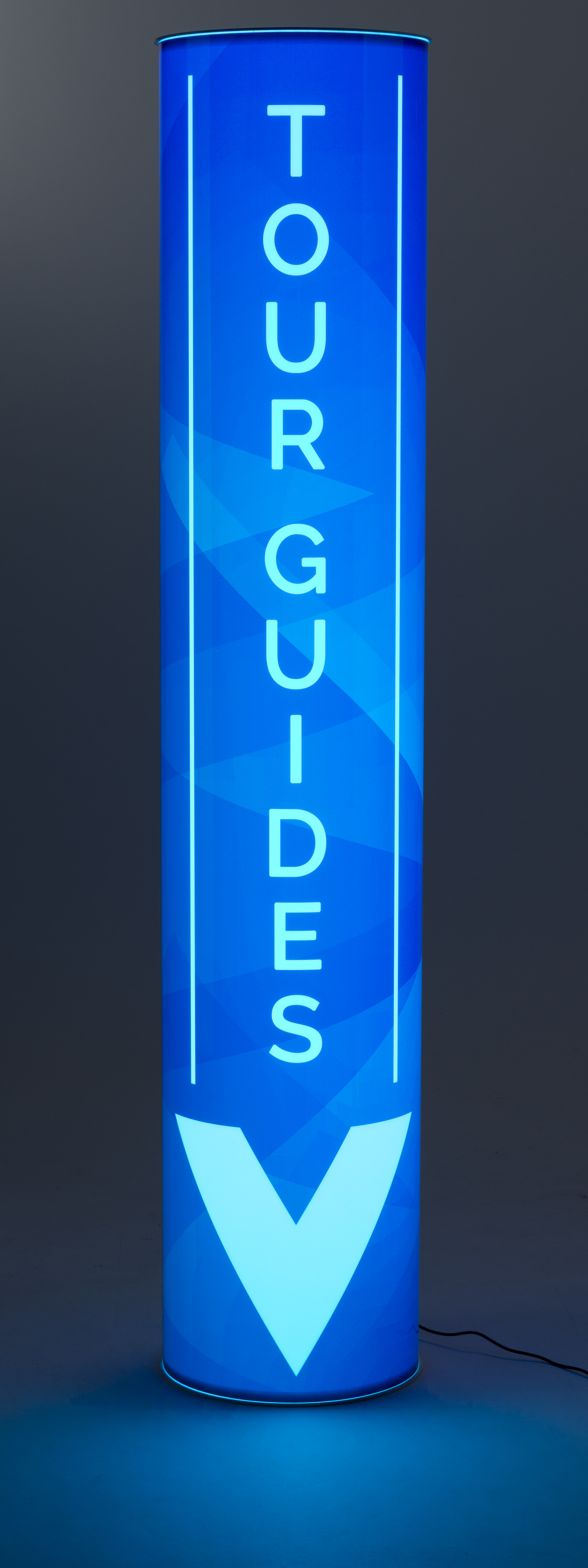 Custom Portable Illuminated Pillar Sign | 60” Cylindrical Tower