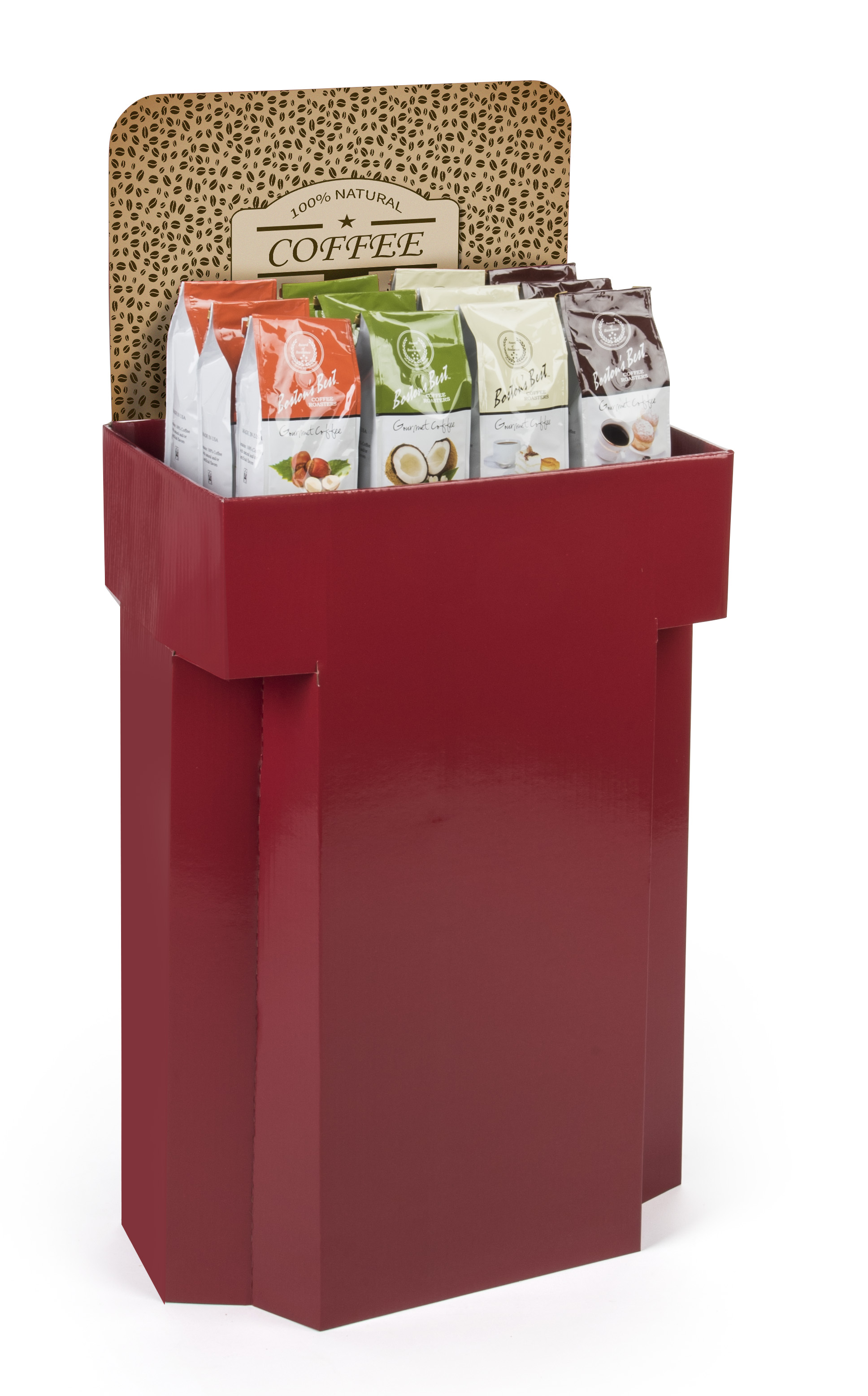 Customized Corrugated Dump Bin Floor Display | Red POS Fixture ...