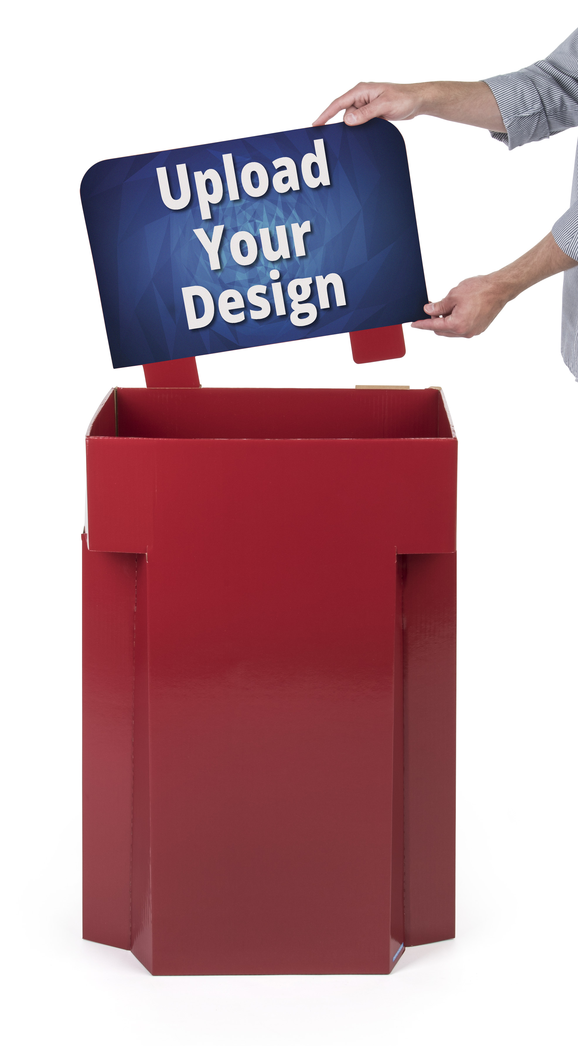 Customized Corrugated Dump Bin Floor Display | Red POS Fixture ...