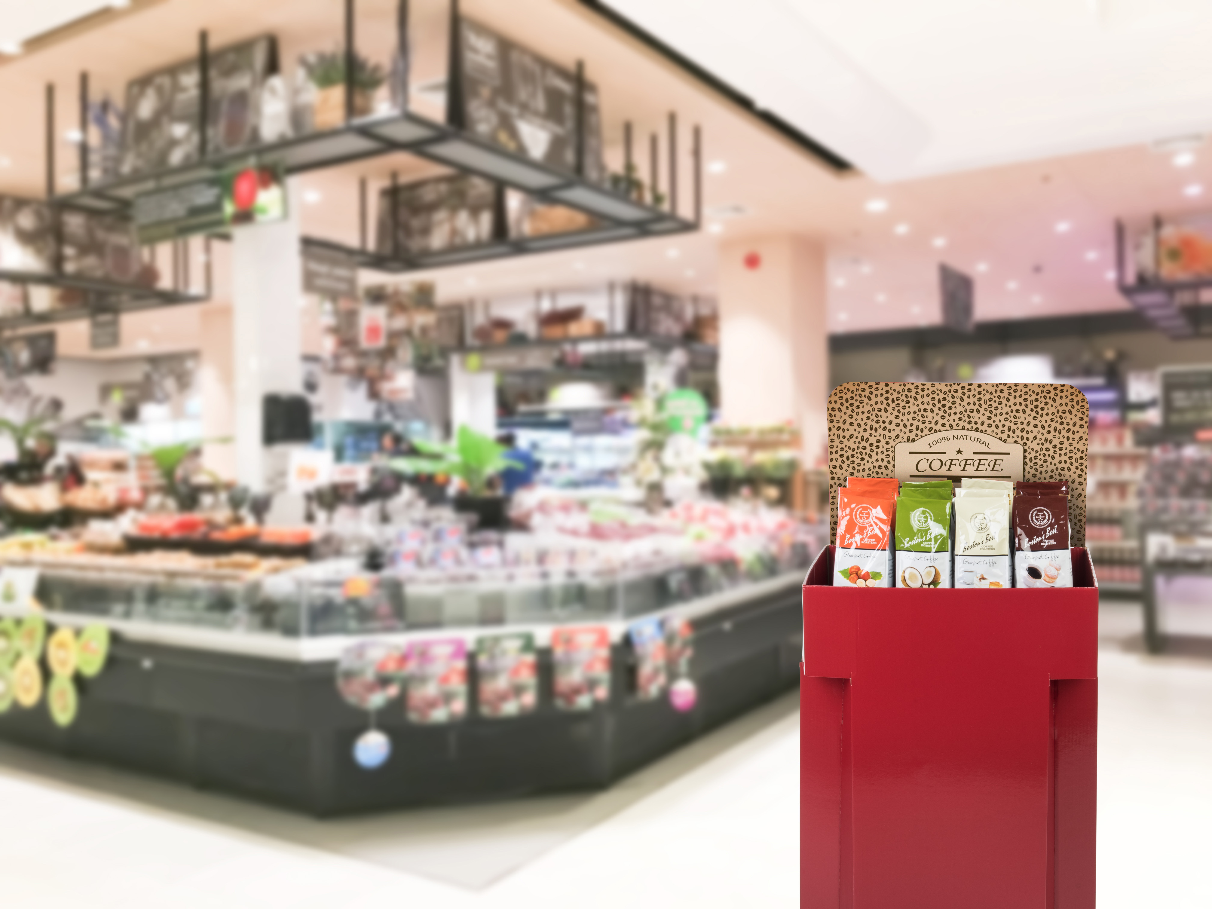 Customized Corrugated Dump Bin Floor Display | Red POS Fixture ...