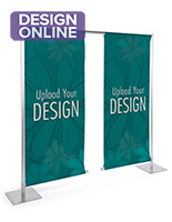 Custom replacement banner for DUALBNRST9DSCP with overall dimensions of 30 inches wide by 108 inches tall