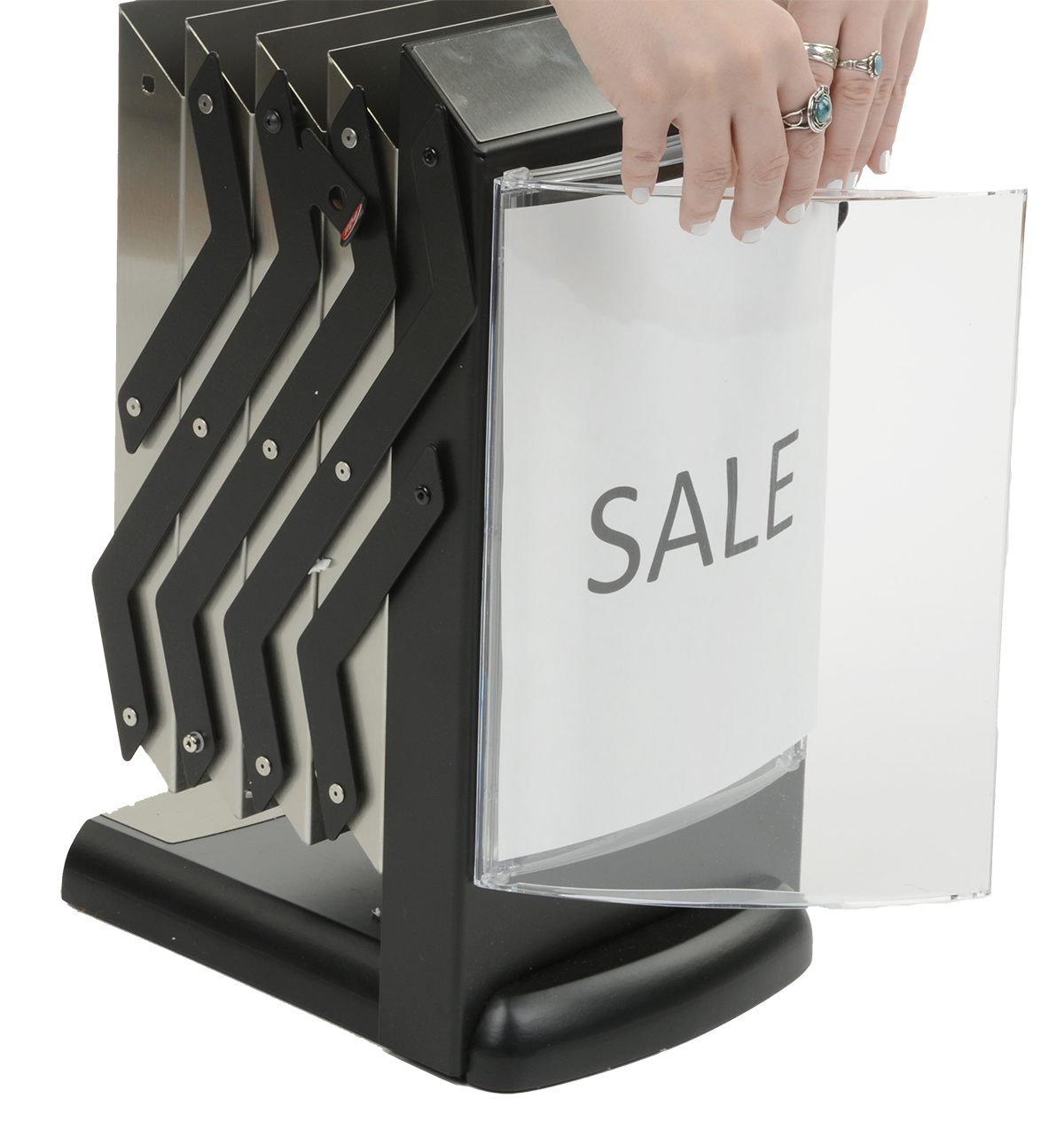 Magazine Rack Signs Portable Metal Magazine Rack | Literature Holder with Sign Frame ...