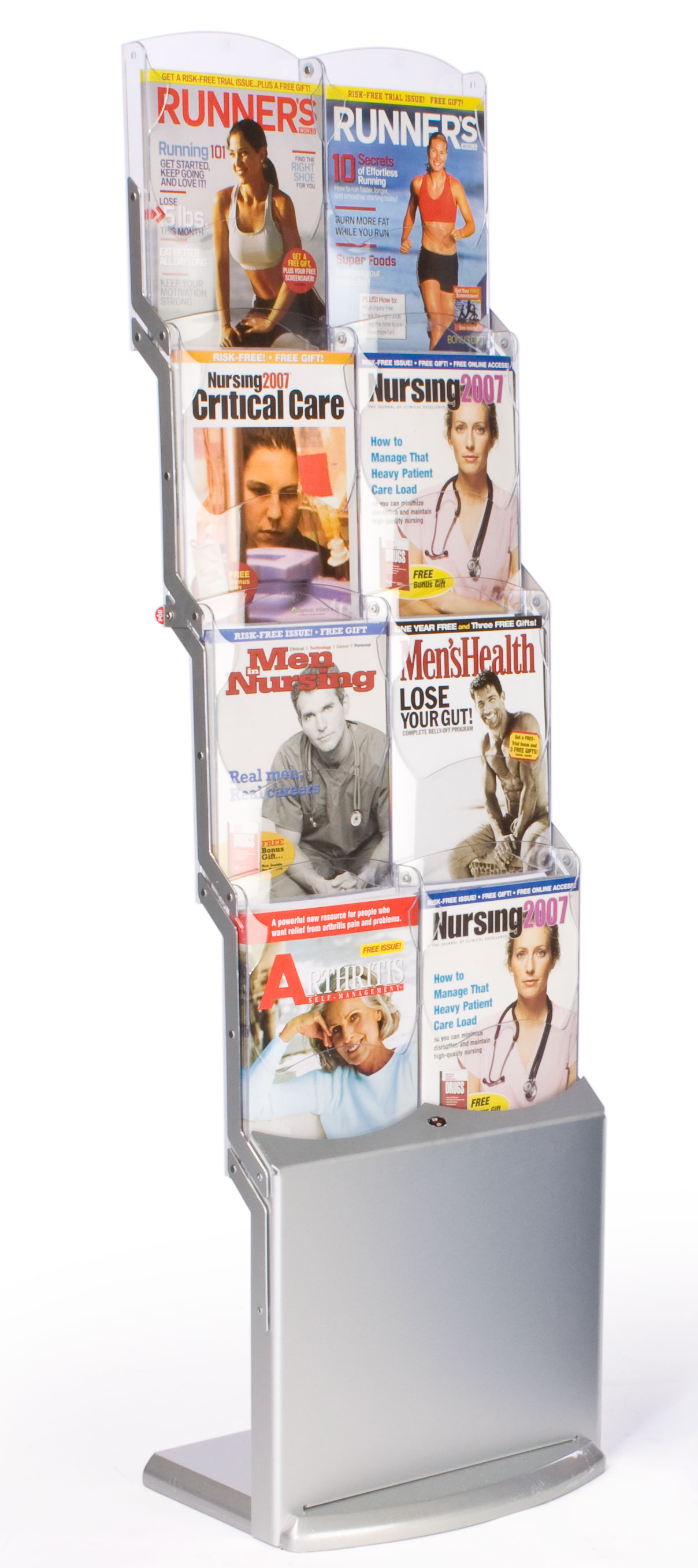 Small Magazine Display Case Magazine Display w/ 8 Pockets for Trade Show Exhibits | Displays2Go