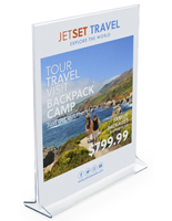Economy sign holder with top insert loading