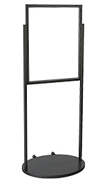 Black 22 x 28 Wheeled Poster Stand, Top Loading
