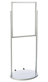 Silver 22 x 28 Wheeled Poster Stand