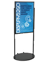 Black 24 x 36 Poster Stand with Wheels, Portable