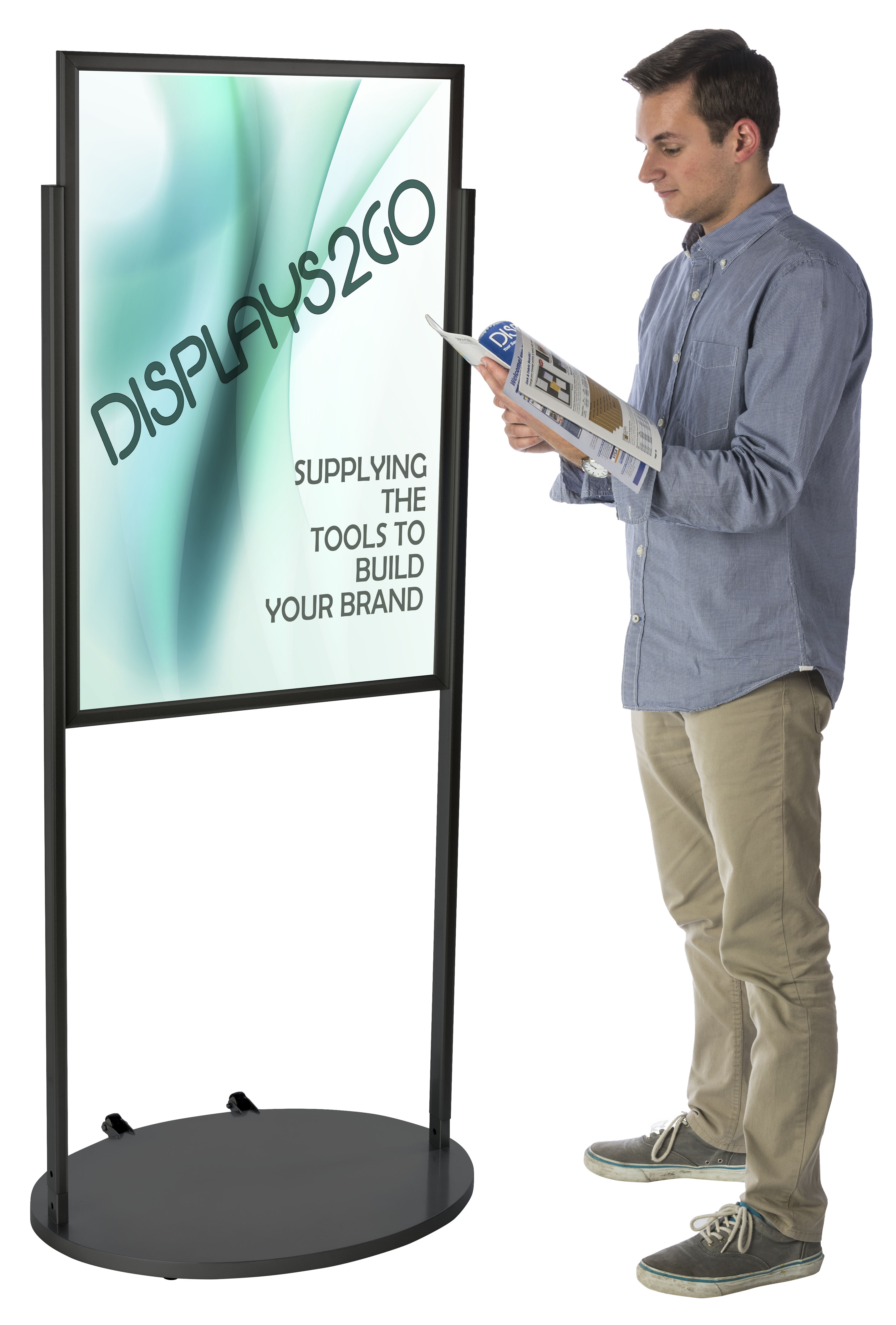 Rolling Poster Stand | Aluminum Stand | Displays2Go