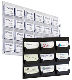 For Sale Counter Gift Card or Business Card Display Rack Clear 16 Pocket 
