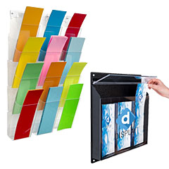 Wall Mount Literature Holders for Folded Brochures