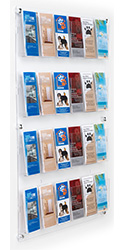 multi-pocket brochure wall mount