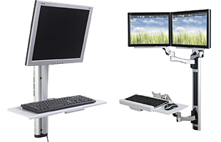 Wall Mounted Workstations for Computers & Monitors
