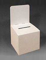 cardboard suggestion box