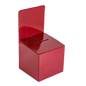 Red Cardboard Entry Box with Slanted Top