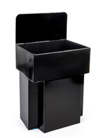 15 Inch Collapsible Round Display Bin - Black Metal Storage Basket For Retail & Home Organization