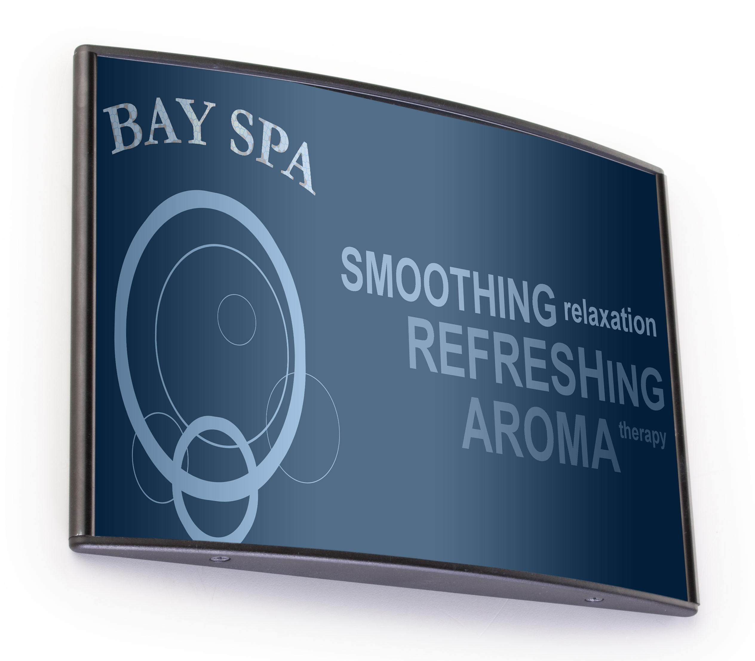 Curved Adhesive Wall Sign Holder, Snap-Out Lens - Image 2