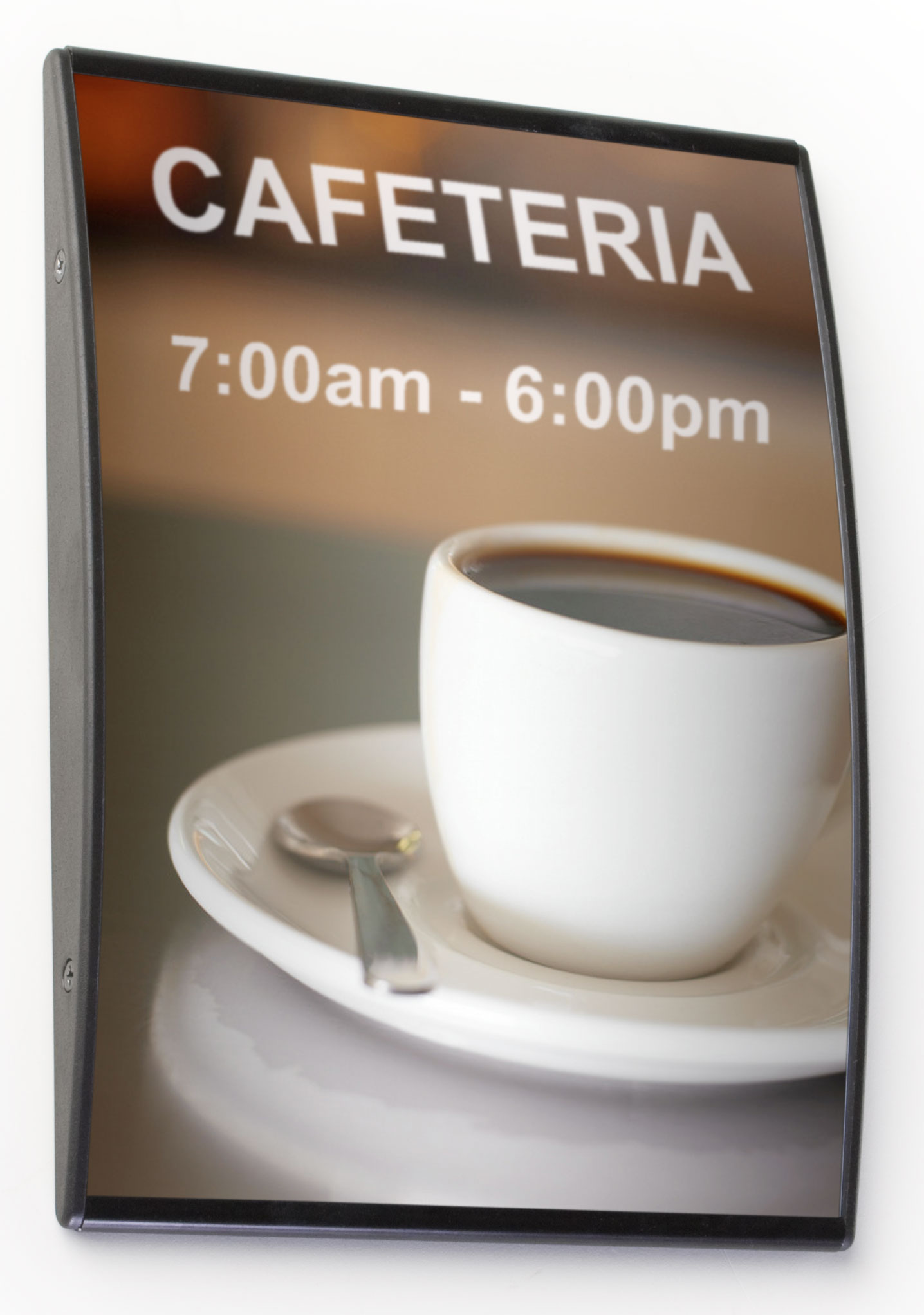 Curved Adhesive Wall Sign Holder, Snap-Out Lens - Image 3