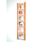 6 compartment wall mounted magazine display rack with light oak finish