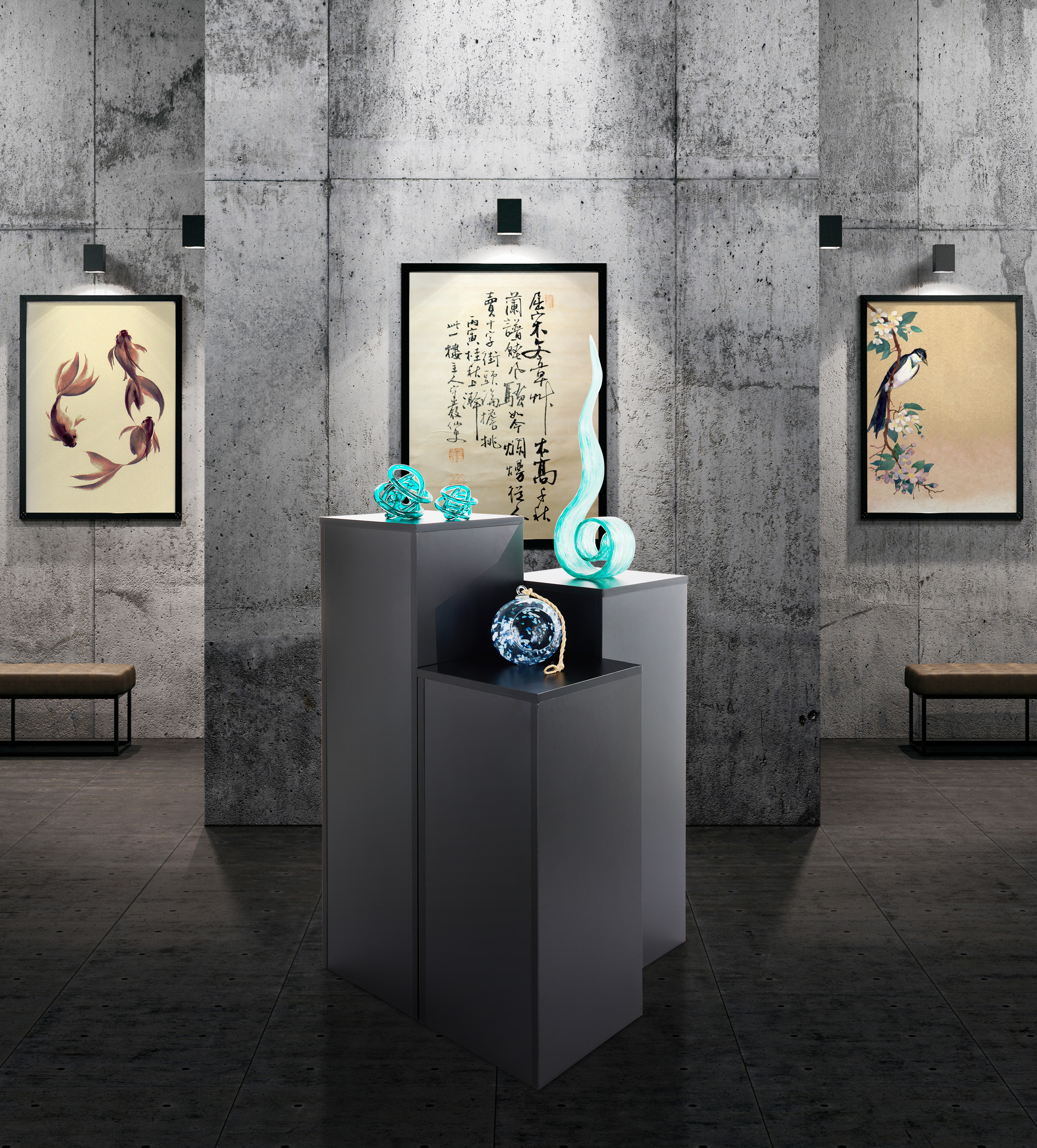 Floor Standing Pedestal, Square Top, Melamine - Multiple Colors - Image 6