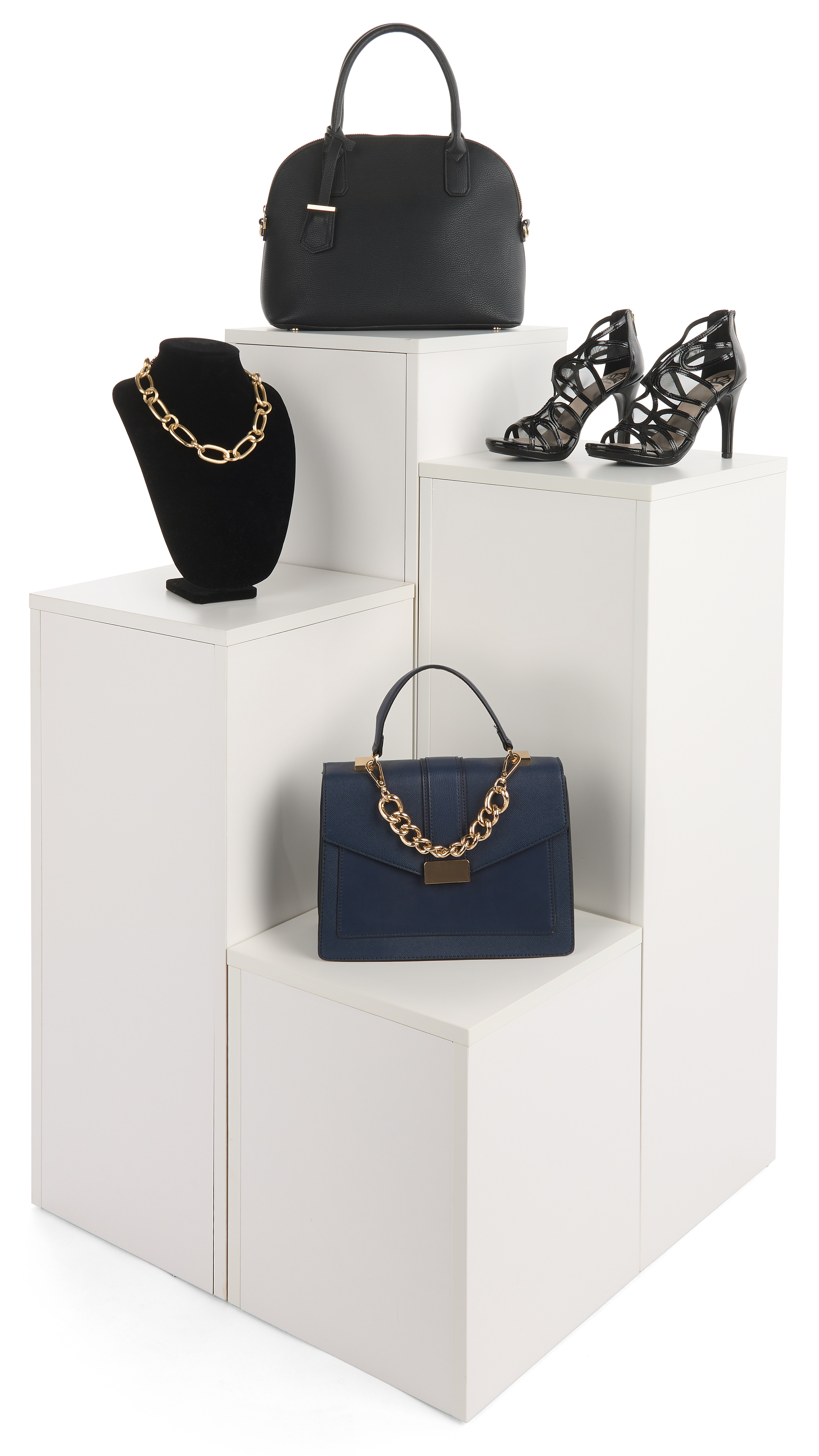 Multiple Piece Pedestal Cubes | Set of 3 or 4 Display Fixtures
