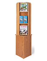 Wood magazine rack rotates