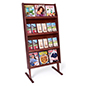 Wooden literature holder can hold 12-24 magazine or brochures 