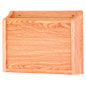 Light oak HIPAA wood wall file holder with solid front