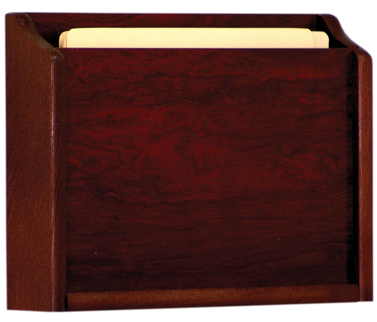 Wooden Wall Medical Chart Holder | Mahogany Finish Wood | Displays2go