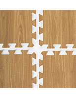 Light Oak Interlocking Wood Floor Mats