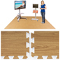Light Oak Interlocking Wood Floor Mats