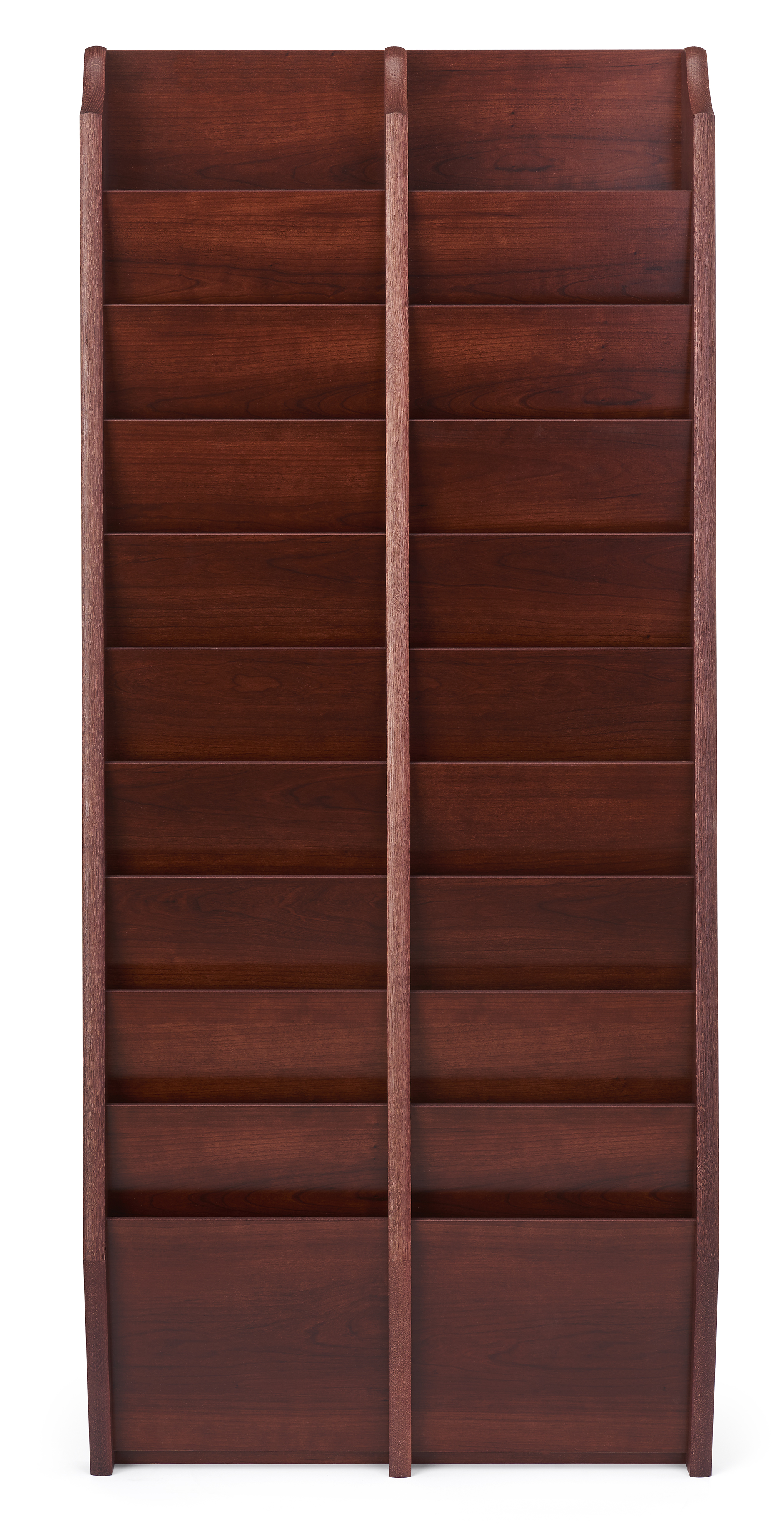 10-Tiered Wood Magazine Wall Rack, 8.5