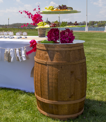 Rustic Barrel Display for Weddings