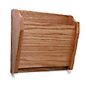 Wall mount single file holder made of medium oak finish wood