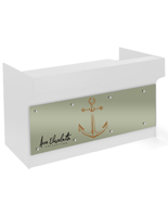 6’ Ledge Counter with Custom Graphics, Silver Standoffs
