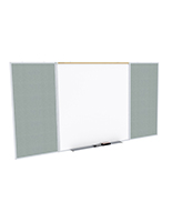 Whiteboard with tack board