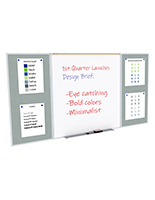 96 inch x 48 inch whiteboard with tack board
